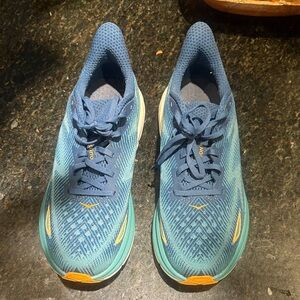 Hoka Teal and Navy Running Shoes